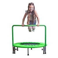 PLENY 36 inches Trampoline with Handle for Toddlers, Safety Kids Mini Trampoline (Apple Green)