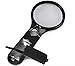 DR Magnum Magnifying Glass, 3X 45X Magnification Power, Magnifying Glass with Light LED, Handheld Magnifying Glasses with Light for Close Work, Black Magnifying Glass for Reading with 3X LED Lights