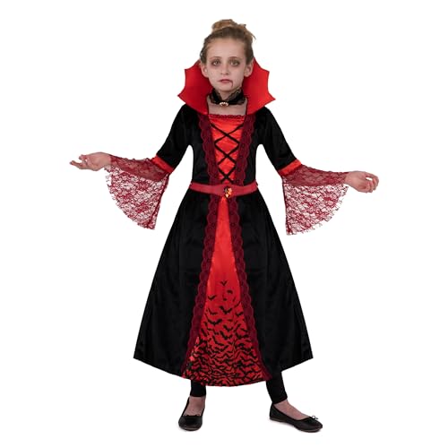 Spooktacular Creations Girls Gothic Vampire Costume, Victorian Vampiress Queen Cloak, Noble Medieval Queen Halloween Dress up