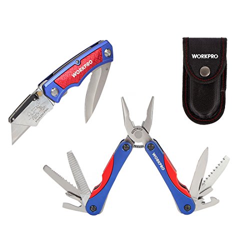 Click Here to See More Images WORKPRO 2-piece Twin Blades Utility Knife and Multi-Tool Set