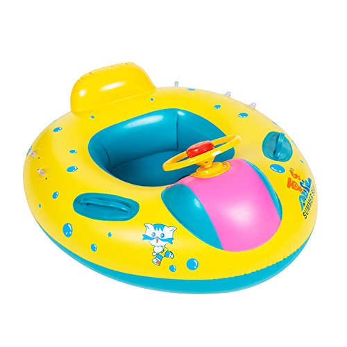 image for EncoyKid Baby Swimming Ring, Inflatable Baby Float Sunshade Swimming B