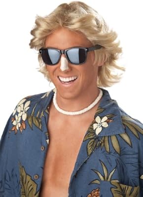 California Costumes Men S 70 S Feathered Hair Wig Blonde One