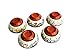 Cactus Canyon Ceramics VERY SMALL Spanish Terracotta 5-Piece VERY SMALL Mini-Bowl (Pinch Bowls) Set, White