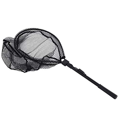 Kescheln Fliegenfischen Netz, Fischernetz Tragbare Aluminiumlegierung Schnellklapp Fliegenfischen Hand Dip Net Fanggeräte zum Fangen von Bass Carp Catfish – Bild 8