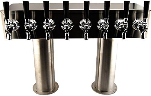 Stainless Steel Commercial Beer Dispenser H Tower: 6 Faucet - 19" Box