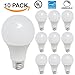 Sunco Lighting 10 PACK - ENERGY STAR & UL LISTED - LED A19 6W Omni-Directional Light Bulb, DIMMABLE, 40W Equivalent, 3000K Warm White, 470 Lumens, 25,000 Life Hours