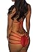 Evenstone Women's Bandage Halter Neck String Sexy Bikini Set Swimsuit Swimwear (L, Red)