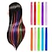 10pcs Straight Colored Clip in Hair Extensions for Party Highlights Hairpieces 22inch Multiple Colors