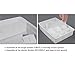 SONGMICS Adjustable Underwear Organizer Plastic Drawer Dividers Bra Socks Ties Storage Box White 6 Pack URUS06W