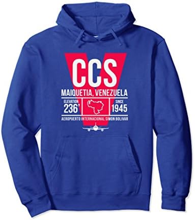 Unisex CCS Maiquetia Airport Venezuela Hoodie 2XL Royal Blue