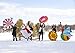 BigMouth Inc. Peppermint Snow Tube - 3 ft. Wide Inflatable Snow Tube with Easy Grip Handles, Made of Durable Vinyl with Welded Seams - Makes a Great Gift