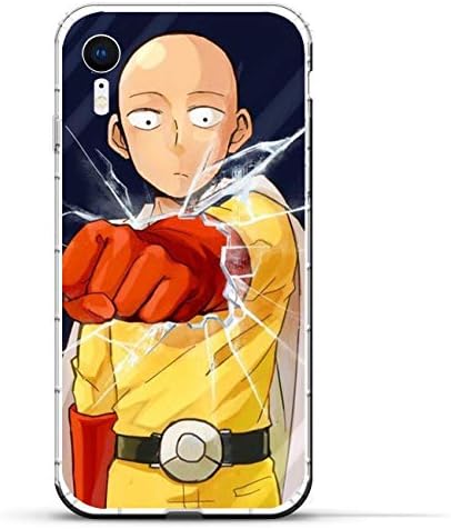 iPhone Xr Case,Flexible Slim Silicone TPU Protector Cover Soft Thin Gel Skin for Apple iPhone Xr-One Punch Man - Saitama 1