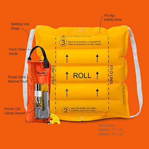 ThrowRaft TD2401 Type IV Inflatable Throwable PFD Flotation Device, USCG Approved - Thumbnail 2