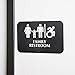 ADA Family/Handicap Accessible Restroom Sign with Braille, Toilet Door Plate for Business Restaurant, 9
