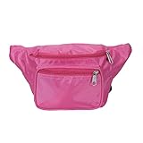 HDE Fanny Pack [80's Style] Waist Pack Outdoor Travel Crossbody Hip Bag (Pink)