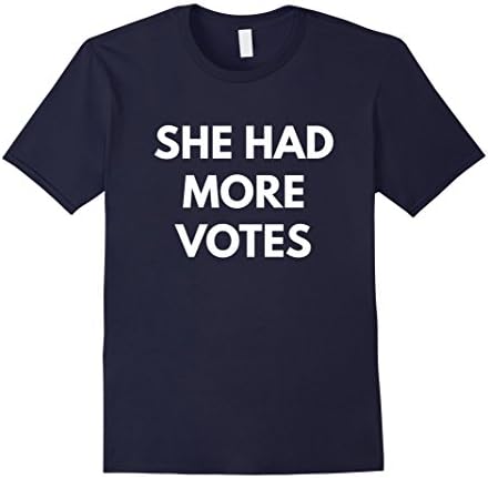 Men's She Had More Votes t-shirt - Hillary Clinton 2016 shirts Medium Navy
