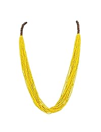 Bocar - Collar largo de cuentas hecho a mano con múltiples filas, con caja de regalo