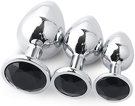 Uesaes 3PCS Stainless Steel Jeweled Sexy Stimulation Toys for Adult