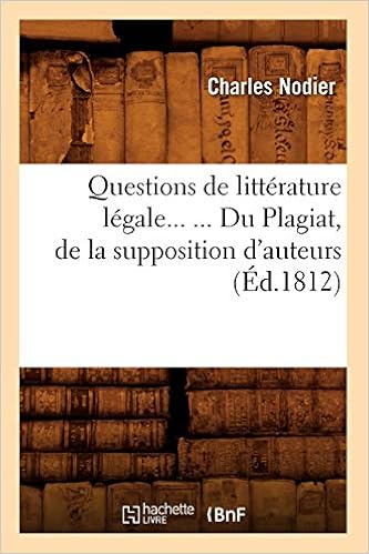 Questions De Litterature Legale Du Plagiat De La - 