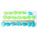 BeRicham 220Pcs Man-Made Glow in The Dark Garden Pebbles for Walkways, Decorations and Fish Tank, Christmas Decorations, Blue & Green