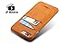 iPhone 8 Plus Wallet Phone Case | Ultra-Slim Leather Credit Card Holder | Store Bank, Debit, Personal ID | Leather iPhone Case (Khaki)