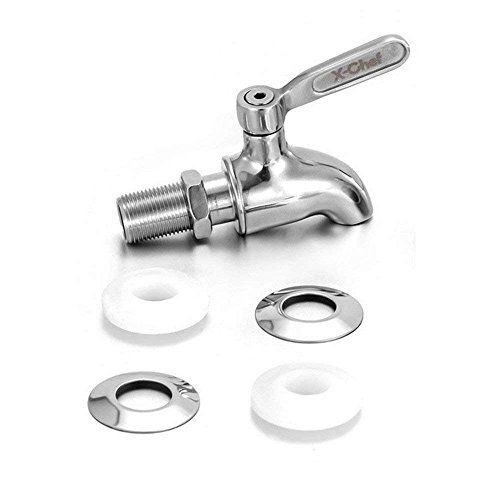 XChef Beverage Dispenser Spigot Replacement, Stainless Steel Metal