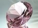 Diamond Glass Shaped Pink Ice Paperweight Gift Home Accent Decoration