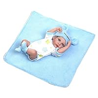 Batteraw 10 inch Silicone Realistic Baby Doll with Soft Clothes Blanket Gift Set for Kids Girl