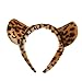 Wildlife Tree Plush Cheetah Ears Headband and Tail Set for Cheetah Costume, Cosplay, Pretend Animal Play or Safari Party Costumes
