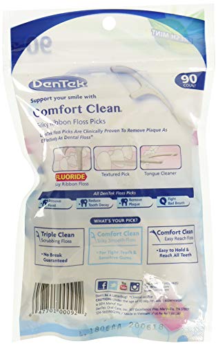 DenTek Comfort Clean Silk Floss Picks, Fresh Mint, 90 Count - //coolthings.us