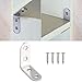 Corner Brace, Dayree 16pcs 40mm x 40mm Stainless Steel Joint Right Angle Shelf Brackets Fastener with 64 pcs Screws for Furniture connector and Industrial Decorative