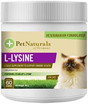Pet Naturals of Vermont - L-Lysine Supplement to Support Immune Health for Cats, 60 Chews