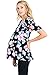 HELLO MIZ Women's Maternity Peplum Blouse Top with Empire Waist Pleat