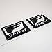 2x Matte Black F-Sport Logo ABS Badge Side Fender Marker Emblem OEM Small Size (Fender)