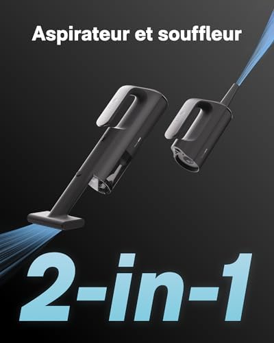 BlowVac Aspirateur à Main 2 en 1, 23000 Pa sans Fil Souffleur Voiture