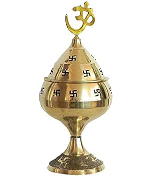 BANSIGOODS Deepak Akhand Diya Brass Metal for Religious Brass Table Diya (Height: 5.5 inch)
