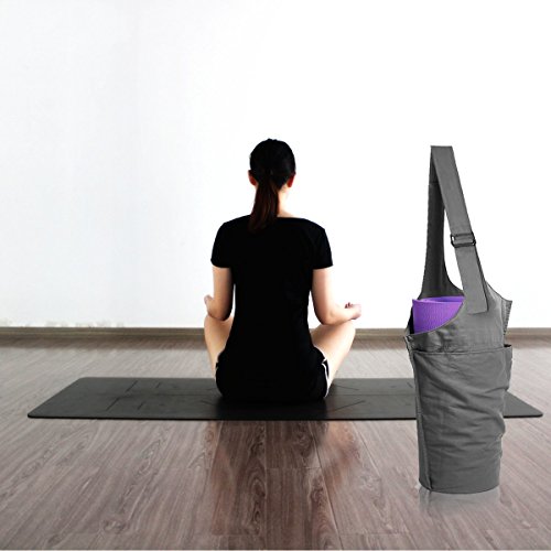 Okela Yoga Mat Bag, Yoga Mat Tote Sling Carrier with Adjustable Straps and Side Zipper Pocket, Large Size Design Fits Most Size Yoga Mats to 12mm(New Version) - Thumbnail 5