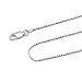 925 Sterling Silver 1.5 MM Box Chain Italian Necklace Lightweight Strong - Rhodium Plated - Lobster Claw 16 Inch