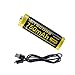 NITECORE NL1475R 750mAh 14500 Built-in Micro-USB Rechargeable Li-ion Battery with Lumen Tactical Charging Cable