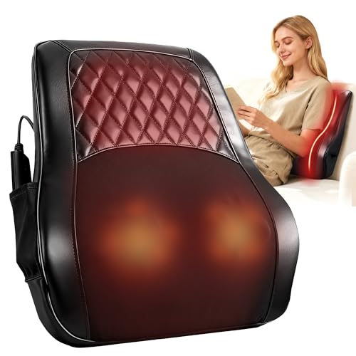 ALLJOY Shiatsu Neck Massager with Heat, 3D Back Massager Massage Cushion for Neck, Shoulders, Back, Legs, Gift for Mum, Dad, Women, Men