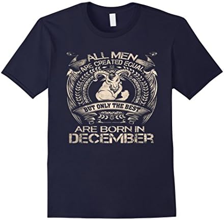 Men's All Men are created equal - Best are born in December Shirt XL Navy