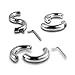 5 Size Stainless Steel Ball Scrotum Metal Penis Cock Ring Delay Sex Toy Men (34mm)