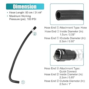 Heater Hose T Connector For Chevy Tahoe, Cadillac Escalade, GMC Sierra - 800-414