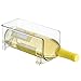 mDesign Plastic Free-Standing Wine Set Rack Storage Organizer for Kitchen Countertops, Pantry Cabinet, Fridge Organization - Holds Water Bottle and Alcohol Bottles - 8 Pack - Clear
