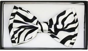 Outer Rebel Fashion Bow Tie- Large Print Zebra