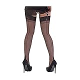 Gio Women's Cuban Heel Fully Fashioned Stockings