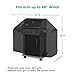 SunPatio Grill Cover 50 Inch, Outdoor Heavy Duty Waterproof Barbecue Gas Grill Cover, UV & Fade Resistant, All Weather Protection Compatible for Weber CharBroil Kenmore Nexgrill Grills and More, Black