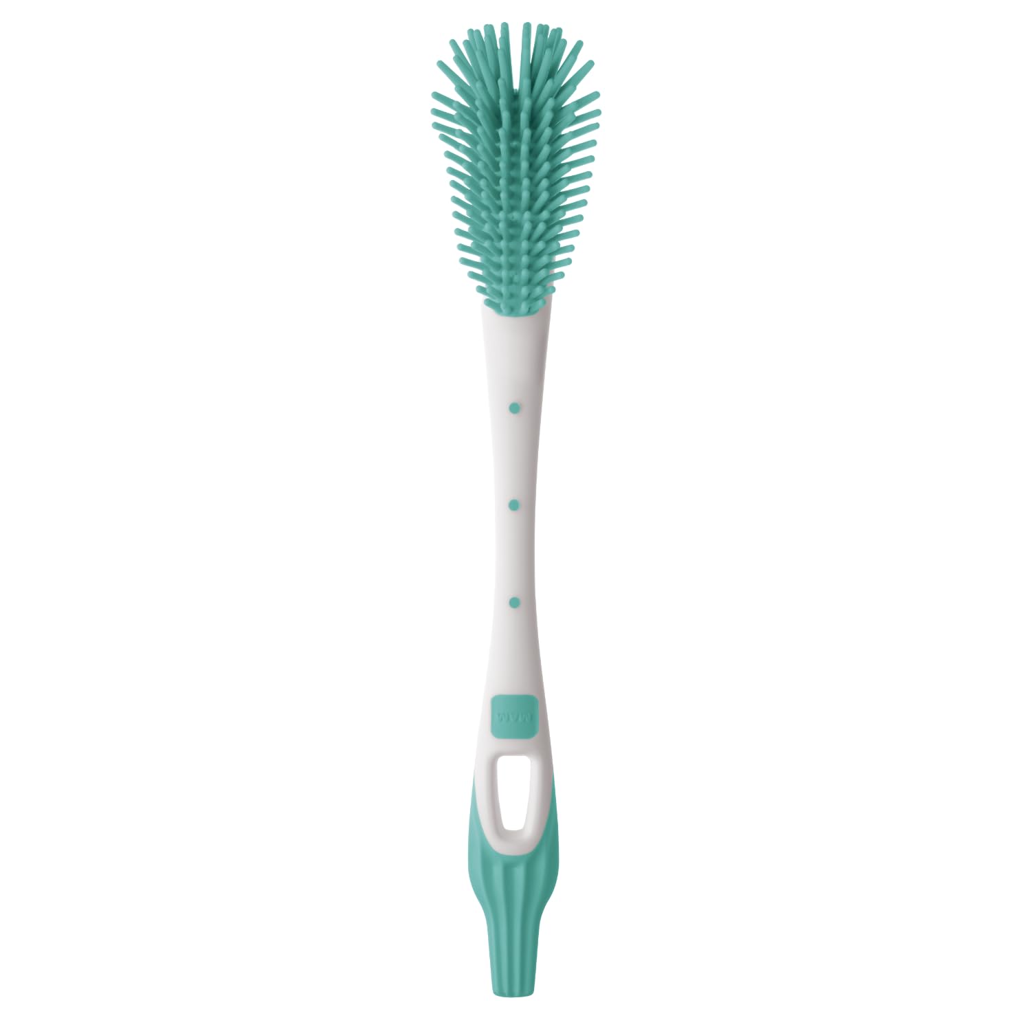 MAM, Bottle & Teat Brush (Random Colour) - Silicone Cleaning Brush with Extra Soft Bristles - Bottle Brush and Teat Brush Scratch Resistant
