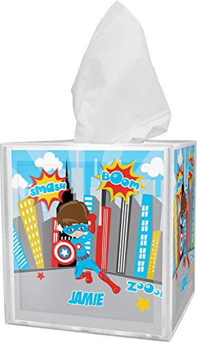 YouCustomizeIt Superhero in The City Tissue Box Cover (Personalized)