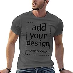 Custom Mens t Shitr Add Your Own Logo Text Photo
